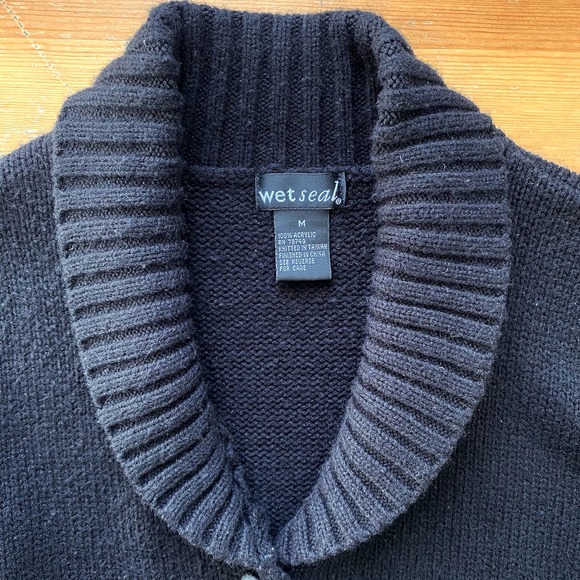 WET SEAL Black button cardigan Size M - Picture 6 of 9